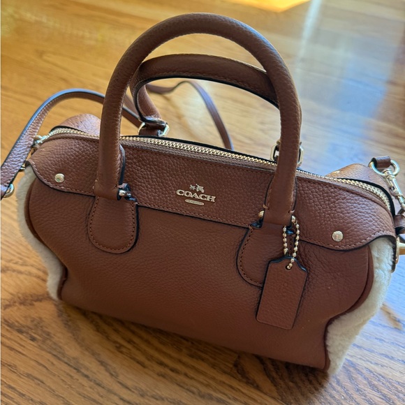 EUC! Coach mini bennett shearling satchel handbag!! - Picture 1 of 4